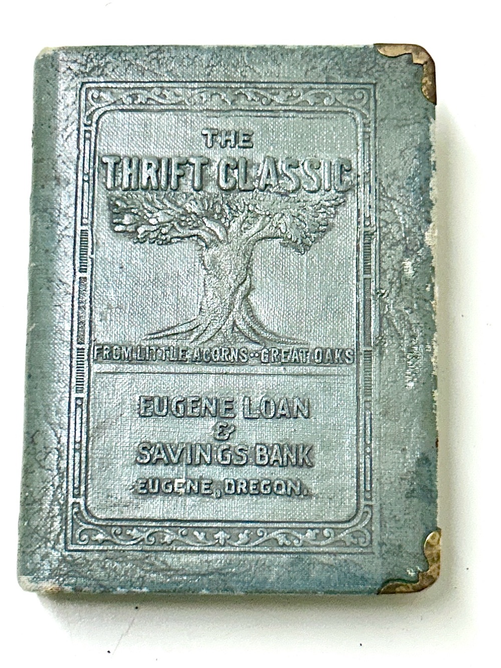 Antique EUGENE LOAN & SAVINGS BANK of Oregon Figural Book Coin Bank